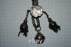 Old Antique Russian Imperial Sterling Silver 84 Women's Jewelry Chain Necklace