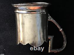 Old Genuine Tea Glass Holder Silver 84 Russian Imperial Antique V. Semenov Russia