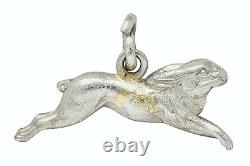 One Of Kind Imperial Russian Platinum Diamonds Sprint Artic Hare Rabbit Charm