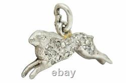 One Of Kind Imperial Russian Platinum Diamonds Sprint Artic Hare Rabbit Charm