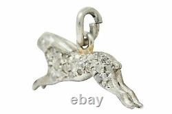 One Of Kind Imperial Russian Platinum Diamonds Sprint Artic Hare Rabbit Charm