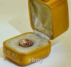 One of a kind antique Imperial Russian Faberge miniature 14k gold photo locket