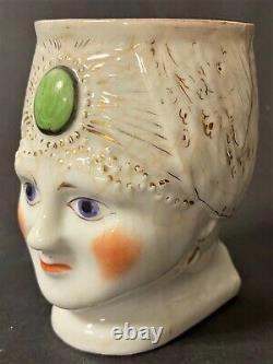 Original Rare Antique Imperial Russian Khrapunov-Novykh Porcelain Figural Mug