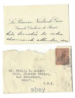 Original Russian Imperial Antique Autograph Document Grand Duchess Elena Russia