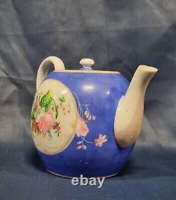 Original Russian Imperial Antique Porcelain Floral Teapot by Miklashevski Factor