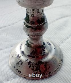 Pair Antique Imperial Russian 84 Silver Shot Glasses Etched 48g Tsarist Russia
