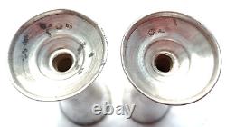 Pair Antique Imperial Russian 84 Silver Shot Glasses Etched 48g Tsarist Russia