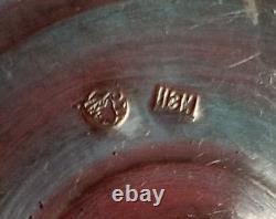 Pair Antique Imperial Russian 84 Silver Shot Glasses Etched 48g Tsarist Russia