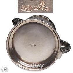 Peter Carl Faberge antique Russian Imperial solid silver jug 84 creamer rare