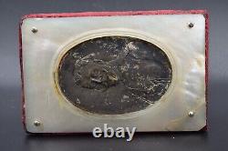 Portrait Antique table icon imperial russian Tsar Nicholas II Romanov silver vtg