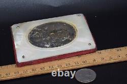 Portrait Antique table icon imperial russian Tsar Nicholas II Romanov silver vtg