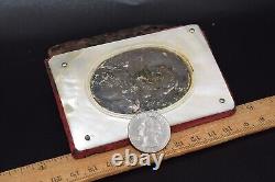 Portrait Antique table icon imperial russian Tsar Nicholas II Romanov silver vtg