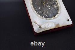 Portrait Antique table icon imperial russian Tsar Nicholas II Romanov silver vtg