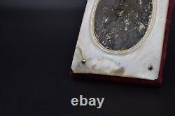 Portrait Antique table icon imperial russian Tsar Nicholas II Romanov silver vtg