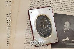 Portrait Antique table icon imperial russian Tsar Nicholas II Romanov silver vtg