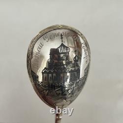 Pr Imperial Russian 84 Zolotniki Silver Niello Spoons Lev Fridrikhovitch Oleks
