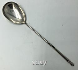 Quality Russian Silver Dessert Size Spoon Moscow Early 1900s