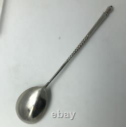 Quality Russian Silver Dessert Size Spoon Moscow Early 1900s