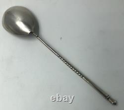 Quality Russian Silver Dessert Size Spoon Moscow Early 1900s