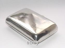 RARE 88g ANTIQUE IMPERIAL RUSSIAN SOLID SILVER CIGARETTE CASE, MOSCOW 1899-1908