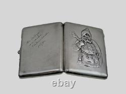 RARE ANTIQUE IMPERIAL RUSSIAN 84 SILVER CIGARETTE CASE Bogatyr fine quality