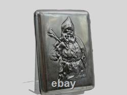 RARE ANTIQUE IMPERIAL RUSSIAN 84 SILVER CIGARETTE CASE Bogatyr fine quality