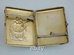 RARE ANTIQUE IMPERIAL RUSSIAN 84 SILVER CIGARETTE CASE Bogatyr fine quality