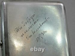 RARE ANTIQUE IMPERIAL RUSSIAN 84 SILVER CIGARETTE CASE Bogatyr fine quality