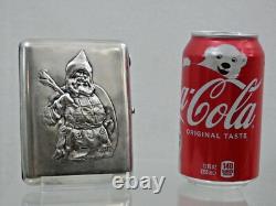RARE ANTIQUE IMPERIAL RUSSIAN 84 SILVER CIGARETTE CASE Bogatyr fine quality