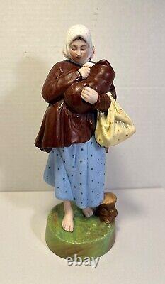 RARE Antique 19C Imperial Russian F. Gardner Porcelain Figurine 9.5