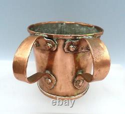 RARE Antique Jewish Washing Cup Imperial Russian Copper Judaica Netilat Yadayim