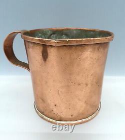 RARE Antique Jewish Washing Cup Imperial Russian Copper Judaica Netilat Yadayim