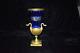 RARE Antique Russian Imperial Cobalt Cut to Clear Crystal & Bronze/Brass Vase