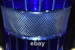 RARE Antique Russian Imperial Cobalt Cut to Clear Crystal & Bronze/Brass Vase