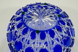 RARE Fabergé Cut to Clear Crystal Russian Imperial Court Cobalt Blue Bowl