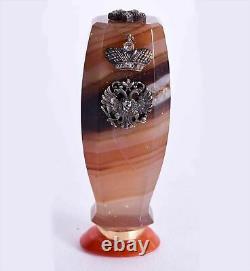 RARE RUSSIAN IMPERIAL GOLD MOUNTED AGATE SEAL, Anders Nevalainen