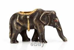 RUSSIAN IMPERIAL GOLD & SILVER ELEPHANT, H. W. Henrik Wigstrom