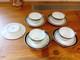 RUSSIAN IMPERIAL PORCELAIN KORNILOV BROTHERS delicate Tea Set with blue/gold