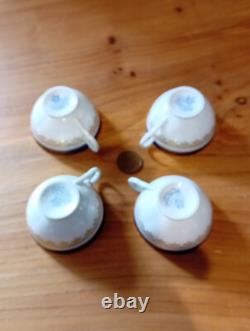 RUSSIAN IMPERIAL PORCELAIN KORNILOV BROTHERS delicate Tea Set with blue/gold