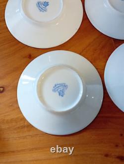 RUSSIAN IMPERIAL PORCELAIN KORNILOV BROTHERS delicate Tea Set with blue/gold