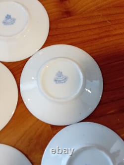 RUSSIAN IMPERIAL PORCELAIN KORNILOV BROTHERS delicate Tea Set with blue/gold
