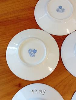 RUSSIAN IMPERIAL PORCELAIN KORNILOV BROTHERS delicate Tea Set with blue/gold