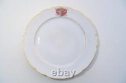 RUSSIAN IMPERIAL Porcelain Plate ARMORIAL CREST COAT ARMS