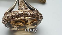 Rare 14K Antique Imperial Russian 56 Gold Faberge Wax Armorial Seal Desk Stamp