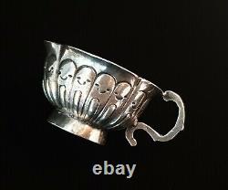 Rare 18c Catherine II Antique Imperial Russian Silver Charka Chased Cup Moscow