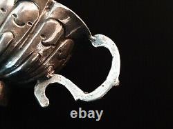 Rare 18c Catherine II Antique Imperial Russian Silver Charka Chased Cup Moscow