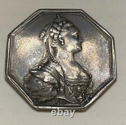 Rare 18thC Antique Imperial Russian Empress Catherine the Great Token Cossacks