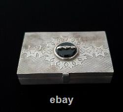 Rare Antique 1917 Imperial Russian Pan Slavic Silver Snuff Pill Box Vesta Case