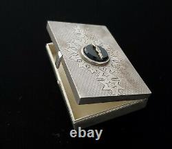 Rare Antique 1917 Imperial Russian Pan Slavic Silver Snuff Pill Box Vesta Case