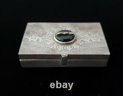 Rare Antique 1917 Imperial Russian Pan Slavic Silver Snuff Pill Box Vesta Case